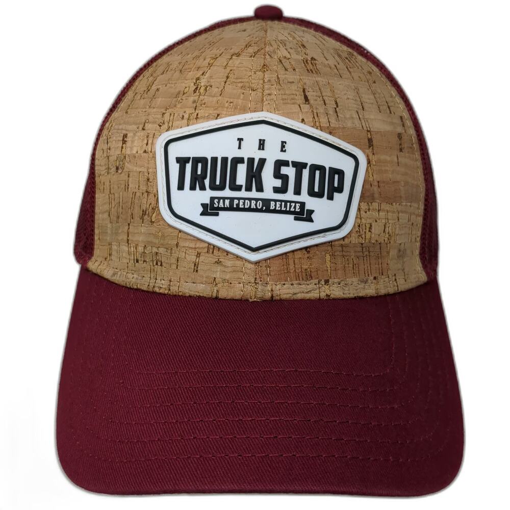 OTTO Red Trucker Hat One Size Cork Front Truck Stop San Pedro Belize Snapback